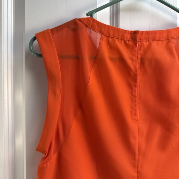 SEARCH FOR SANITY Women's Orange Sleeveless Lightweight Blouse‎ Size Small EUC - Picture 7 of 9
